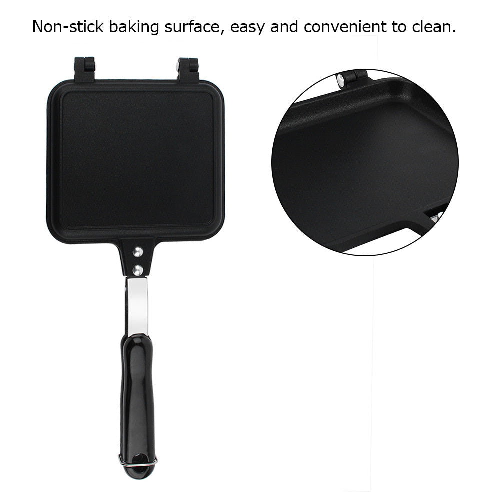 Dual sided Non stick Frying Pan Waffle Maker for Cake Toast Sandwich