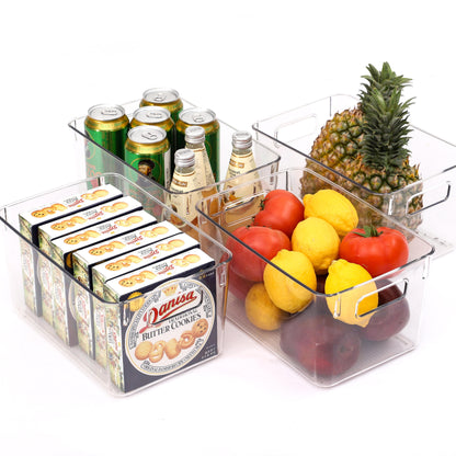 4pcs Square Fridge Bin Set