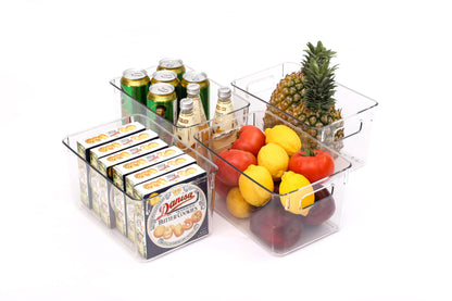 4pcs Square Fridge Bin Set